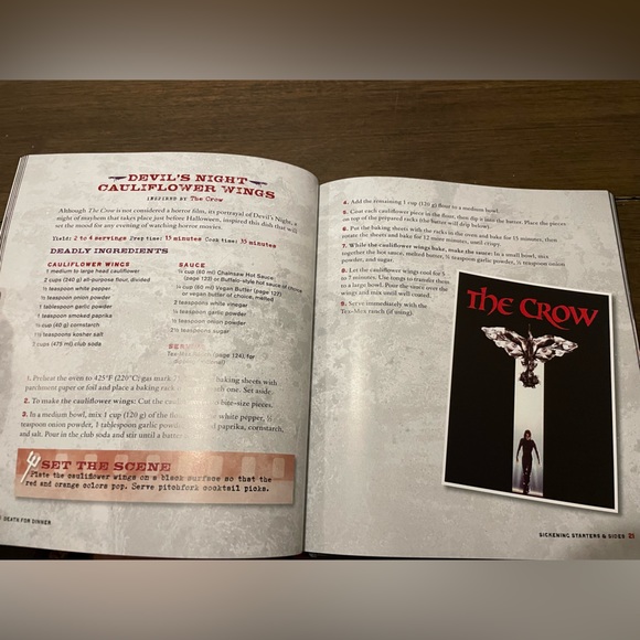 Death for Dinner Horror inspired Cookbook NWT - Picture 4 of 10